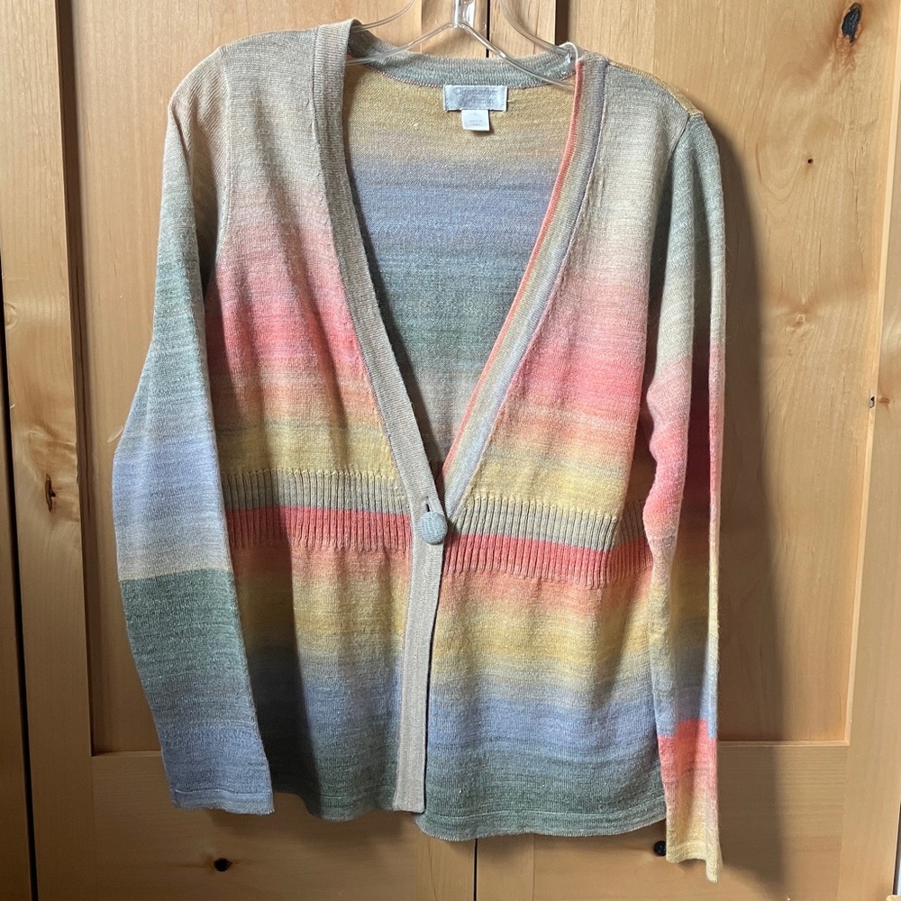 Christopher & Banks Pastel Striped Cardigan